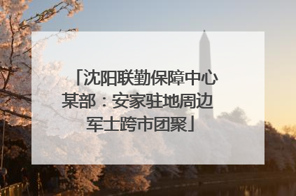 沈阳联勤保障中心某部：安家驻地周边 军士跨市团聚