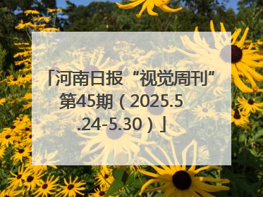 河南日报“视觉周刊”第45期（2025.5.24-5.30）
