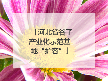 河北省谷子产业化示范基地“扩容”