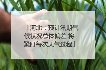 河北：预计汛期气候状况总体偏差 将紧盯每次天气过程