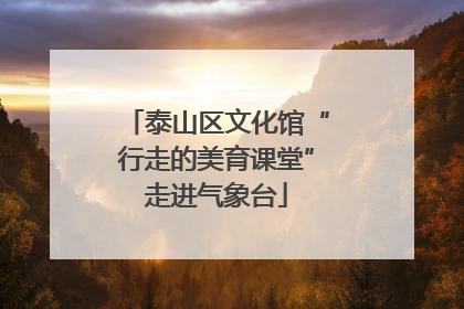 泰山区文化馆“行走的美育课堂”走进气象台