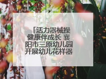 活力器械操 健康伴成长 襄阳市三原幼儿园开展幼儿花样器械操展示活动