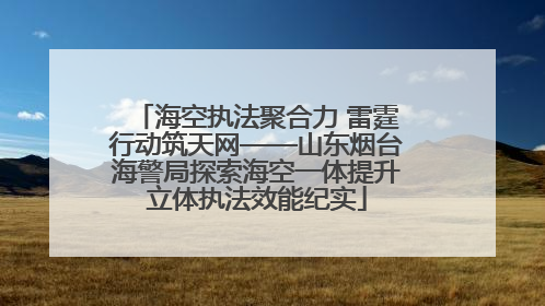 海空执法聚合力 雷霆行动筑天网——山东烟台海警局探索海空一体提升立体执法效能纪实