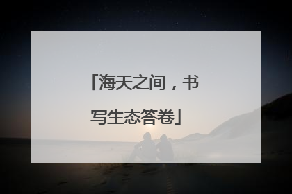 海天之间，书写生态答卷