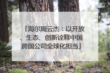 海尔周云杰：以开放、生态、创新诠释中国跨国公司全球化担当