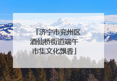 济宁市兖州区酒仙桥街道端午市集文化飘香