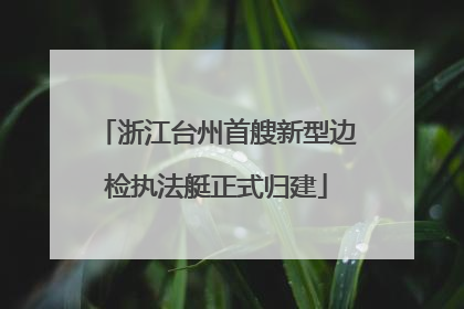 浙江台州首艘新型边检执法艇正式归建