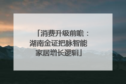 消费升级前瞻：湖南金证把脉智能家居增长逻辑