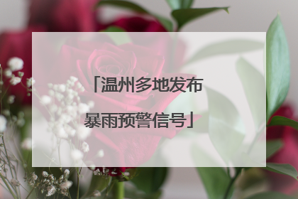 温州多地发布暴雨预警信号