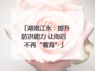 湖南江永：提升防洪能力 让雨后不再“看海”