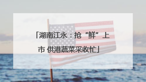 湖南江永：抢“鲜”上市 供港蔬菜采收忙