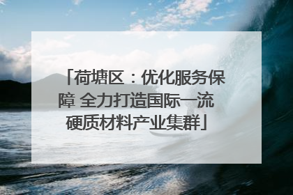 荷塘区：优化服务保障 全力打造国际一流硬质材料产业集群