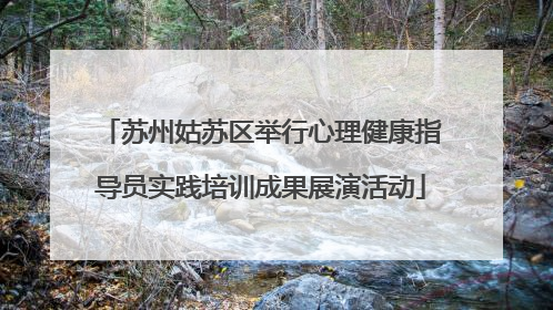 苏州姑苏区举行心理健康指导员实践培训成果展演活动