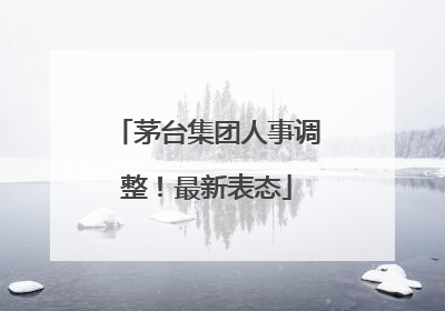 茅台集团人事调整！最新表态