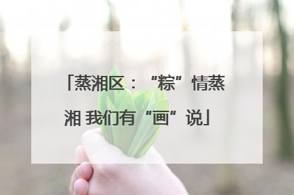 蒸湘区：“粽”情蒸湘 我们有“画”说
