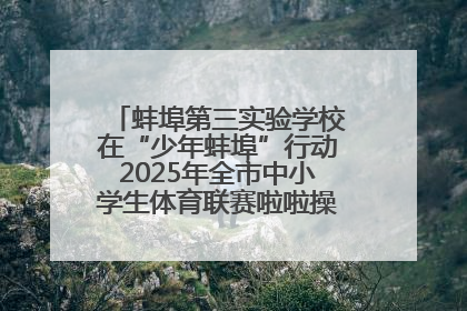 蚌埠第三实验学校在“少年蚌埠”行动2025年全市中小学生体育联赛啦啦操比赛中获佳绩