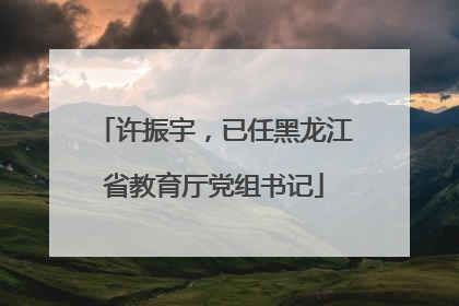 许振宇，已任黑龙江省教育厅党组书记