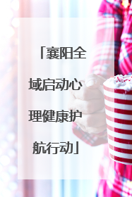 襄阳全域启动心理健康护航行动