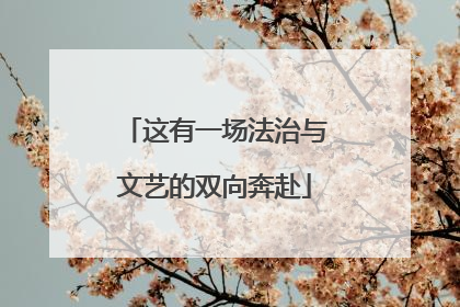 这有一场法治与文艺的双向奔赴