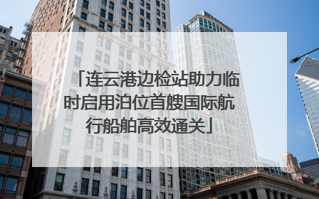 连云港边检站助力临时启用泊位首艘国际航行船舶高效通关