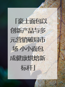 豪士面包以创新产品与多元营销破局市场 小小面包成健康烘焙新标杆