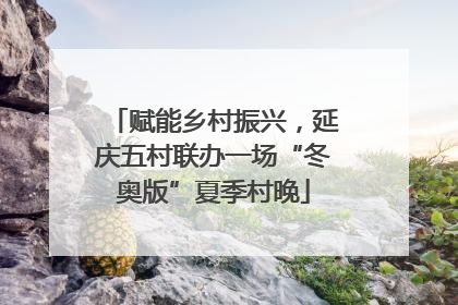 赋能乡村振兴，延庆五村联办一场“冬奥版”夏季村晚