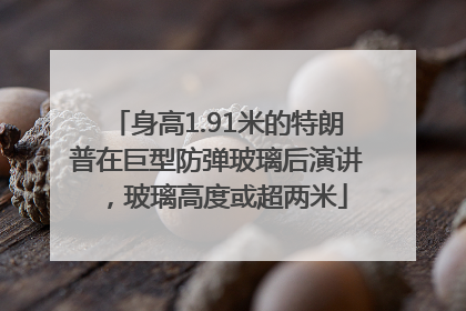 身高1.91米的特朗普在巨型防弹玻璃后演讲，玻璃高度或超两米