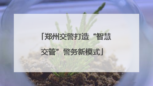 郑州交警打造“智慧交管”警务新模式