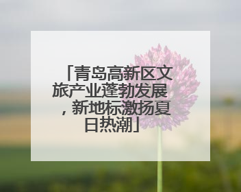 青岛高新区文旅产业蓬勃发展，新地标激扬夏日热潮