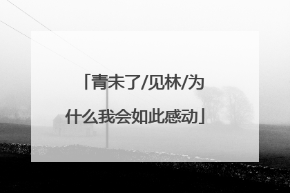 青未了/见林/为什么我会如此感动