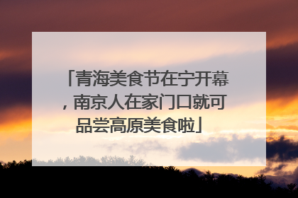 青海美食节在宁开幕，南京人在家门口就可品尝高原美食啦