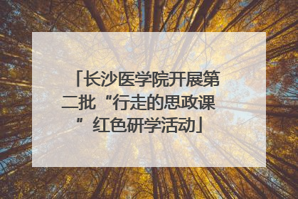 长沙医学院开展第二批“行走的思政课”红色研学活动