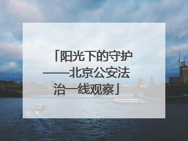 阳光下的守护——北京公安法治一线观察