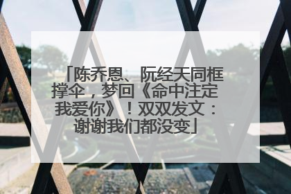 陈乔恩、阮经天同框撑伞，梦回《命中注定我爱你》！双双发文：谢谢我们都没变