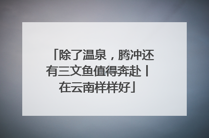除了温泉，腾冲还有三文鱼值得奔赴丨在云南样样好