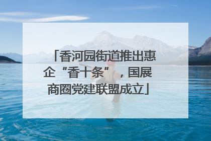 香河园街道推出惠企“香十条”，国展商圈党建联盟成立