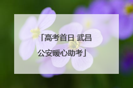 高考首日 武昌公安暖心助考