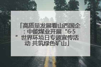高质量发展看山西国企：中能煤业开展“6·5”世界环境日专题宣传活动 共筑绿色矿山