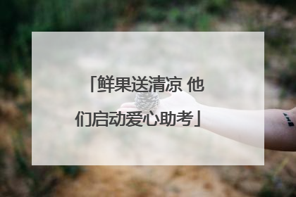 鲜果送清凉 他们启动爱心助考
