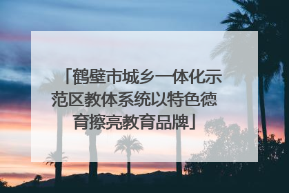 鹤壁市城乡一体化示范区教体系统以特色德育擦亮教育品牌
