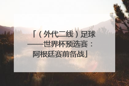 （外代二线）足球——世界杯预选赛：阿根廷赛前备战