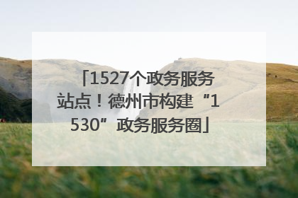 1527个政务服务站点！德州市构建“1530”政务服务圈