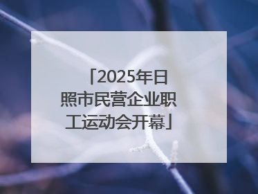 2025年日照市民营企业职工运动会开幕