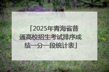 2025年青海省普通高校招生考试排序成绩一分一段统计表