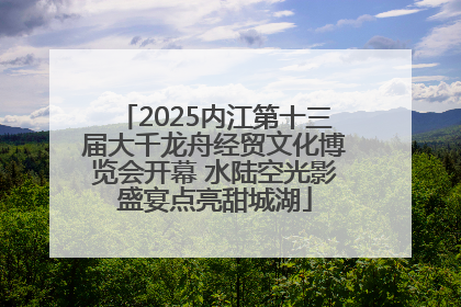 2025内江第十三届大千龙舟经贸文化博览会开幕 水陆空光影盛宴点亮甜城湖