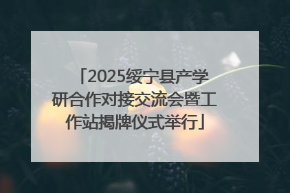 2025绥宁县产学研合作对接交流会暨工作站揭牌仪式举行