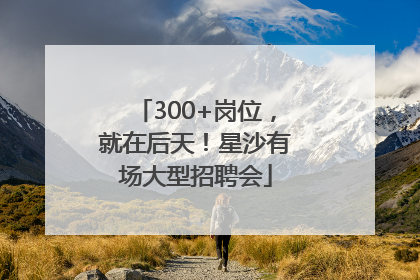 300+岗位，就在后天！星沙有场大型招聘会