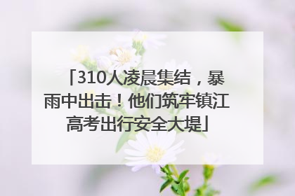 310人凌晨集结，暴雨中出击！他们筑牢镇江高考出行安全大堤