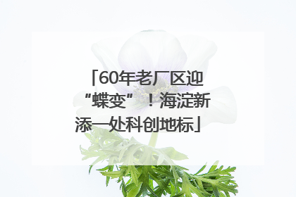 60年老厂区迎“蝶变”！海淀新添一处科创地标