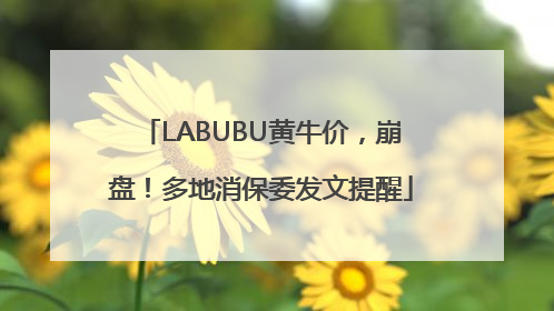 LABUBU黄牛价，崩盘！多地消保委发文提醒